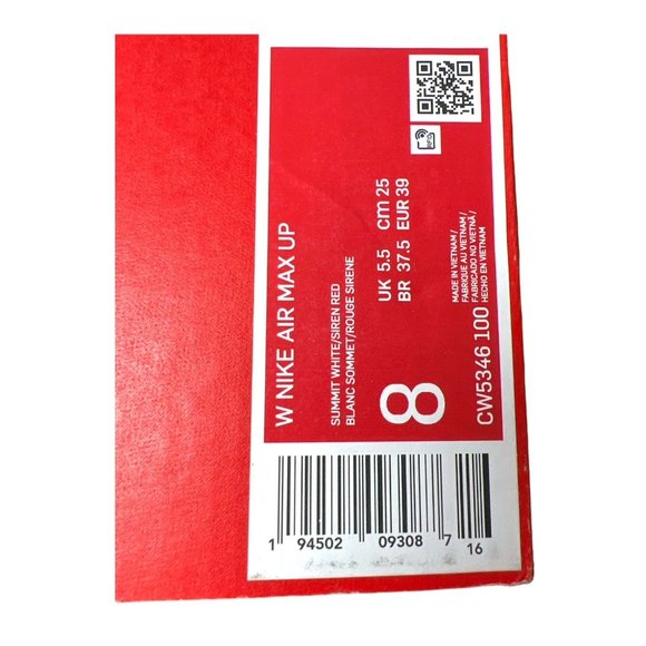 SOLD Nike Womens White Air Max Up Lace Up Leather Sneakers Sz 8 NIB - Picture 12 of 13